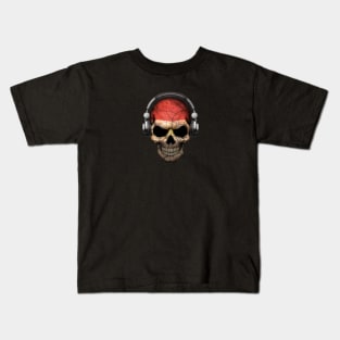 Dark Skull Deejay with Egyptian Flag Kids T-Shirt
